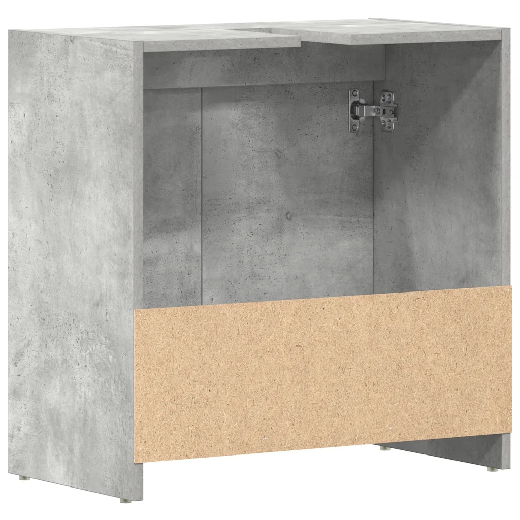 Armadio da Bagno Grigio Cemento 60x33x61 cm in Truciolato cod mxl 52105