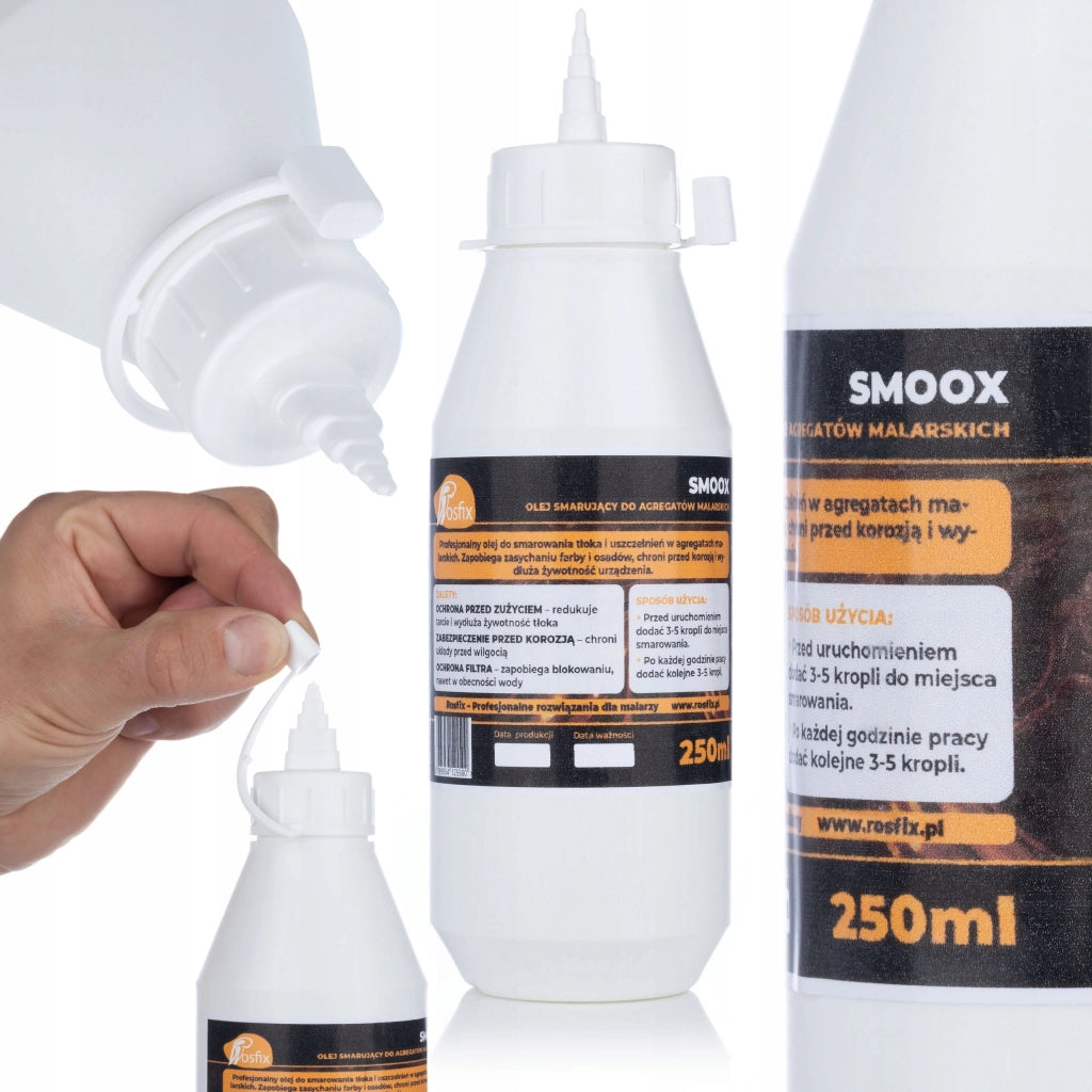 Set di Manutenzione per Spruzzatori Airless di Verniciatura – Olio Smoox 0,25L + Liquido 3in1 5L