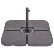 Base per ombrellone in materiale sintetico Nero quadrato 104 x 104 cm