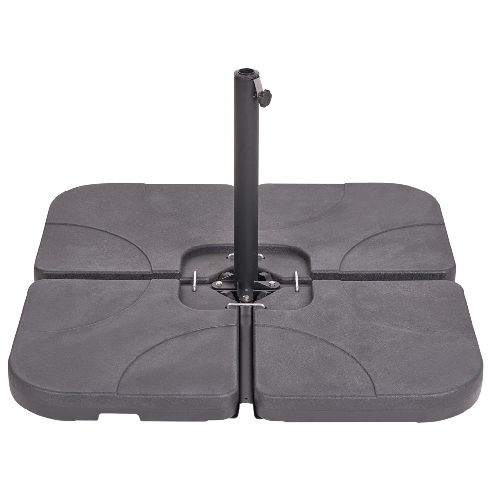 Base per ombrellone in materiale sintetico Nero quadrato 104 x 104 cm