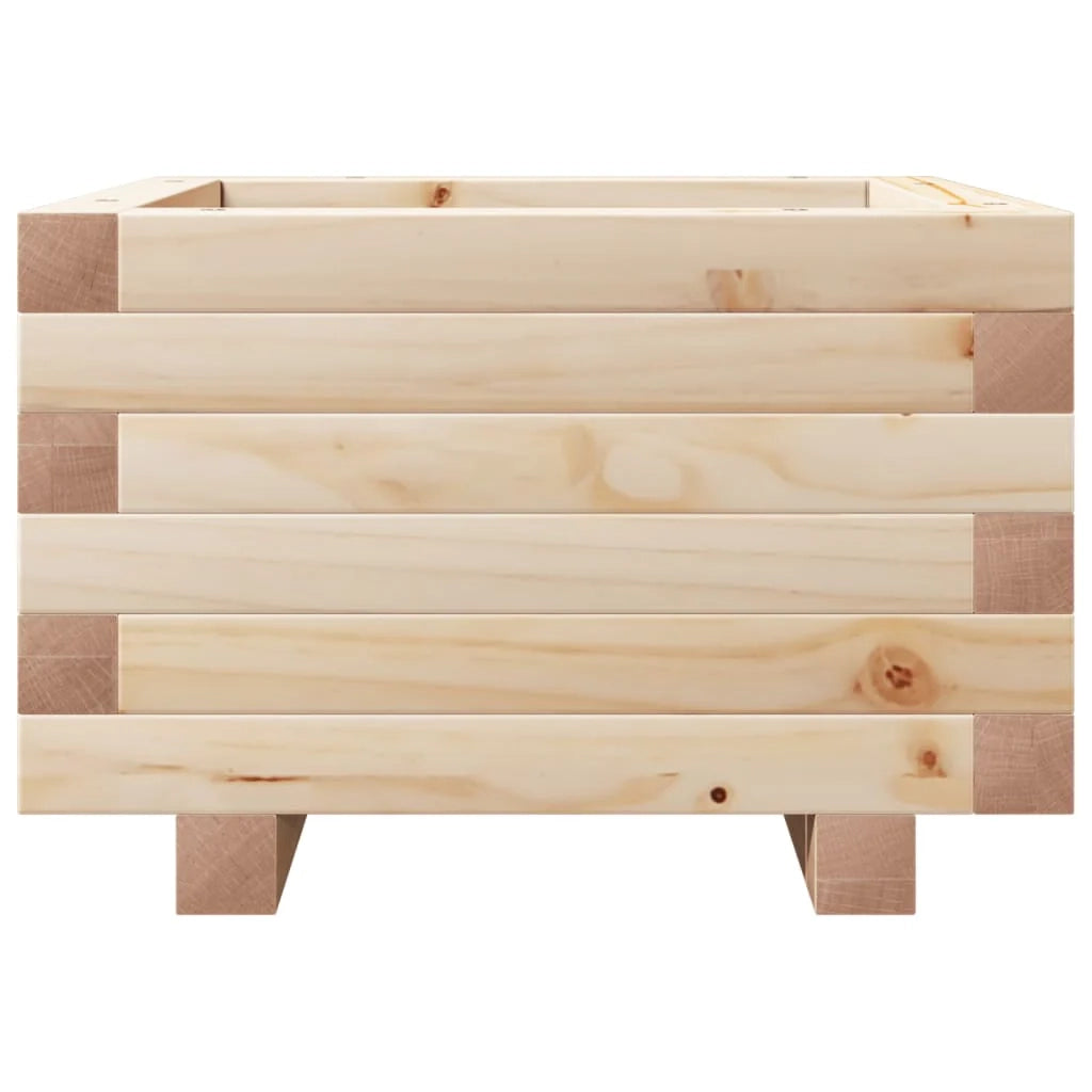 Fioriera rialzata per piante fiori patio giardino 40 x 40 x 26,5 cm legno di pino massiccio marrone 02_0037528
