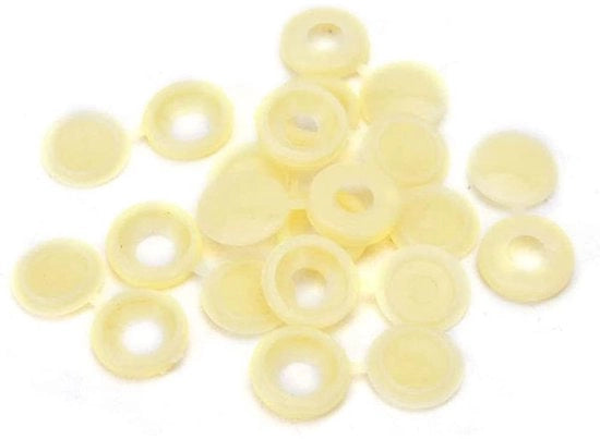 Copricapo a schermo 50 pezzi - copertura oscillante - coperchio decorativo - coperchio a scomparsa - plastica - adatto per viti da 3mm-4mm - copricapo a vite