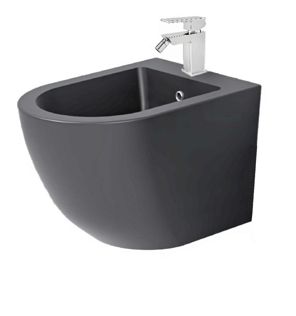 Sanitari Sospesi Wc Bidet Copriwater Sof Close Grigio Opaco Bent