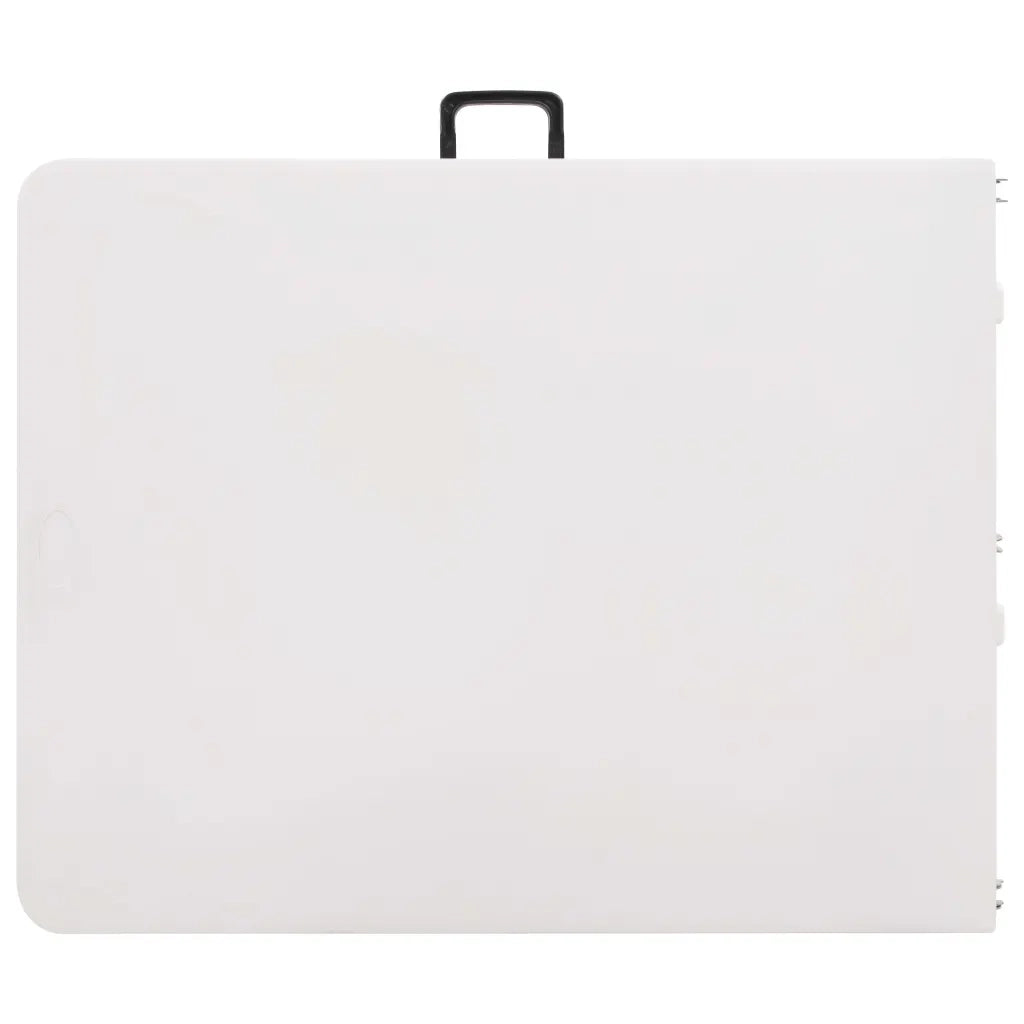 Tavolo da Giardino Pieghevole Bianco 180x72x72 cm in HDPE 48829