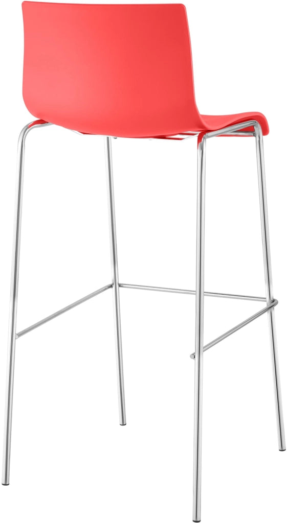 Sgabello da bar Hoover struttura cromata a 4 piedi 5