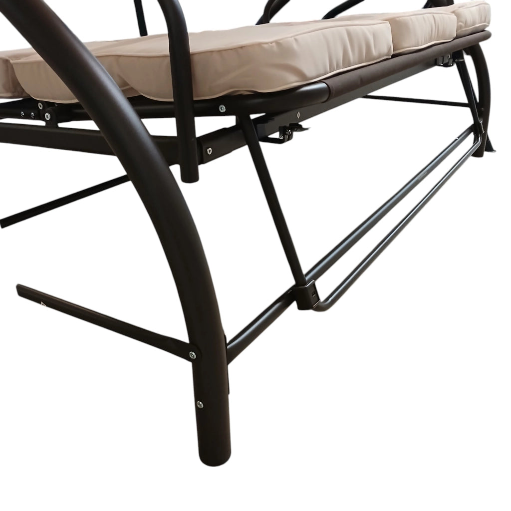 DONDOLO LISBONA 3 POSTI 194X120X173CM CAFFE'