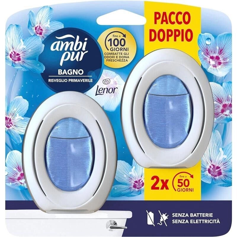 AMBI PUR BAGNO PROFUMATORE PER AMBIENTI FRAGRANZA LENOR RISVEGLIO PRIMAVERILE TECNOLOGIA ELIMINA ODORI FINO A 50 GIORNI