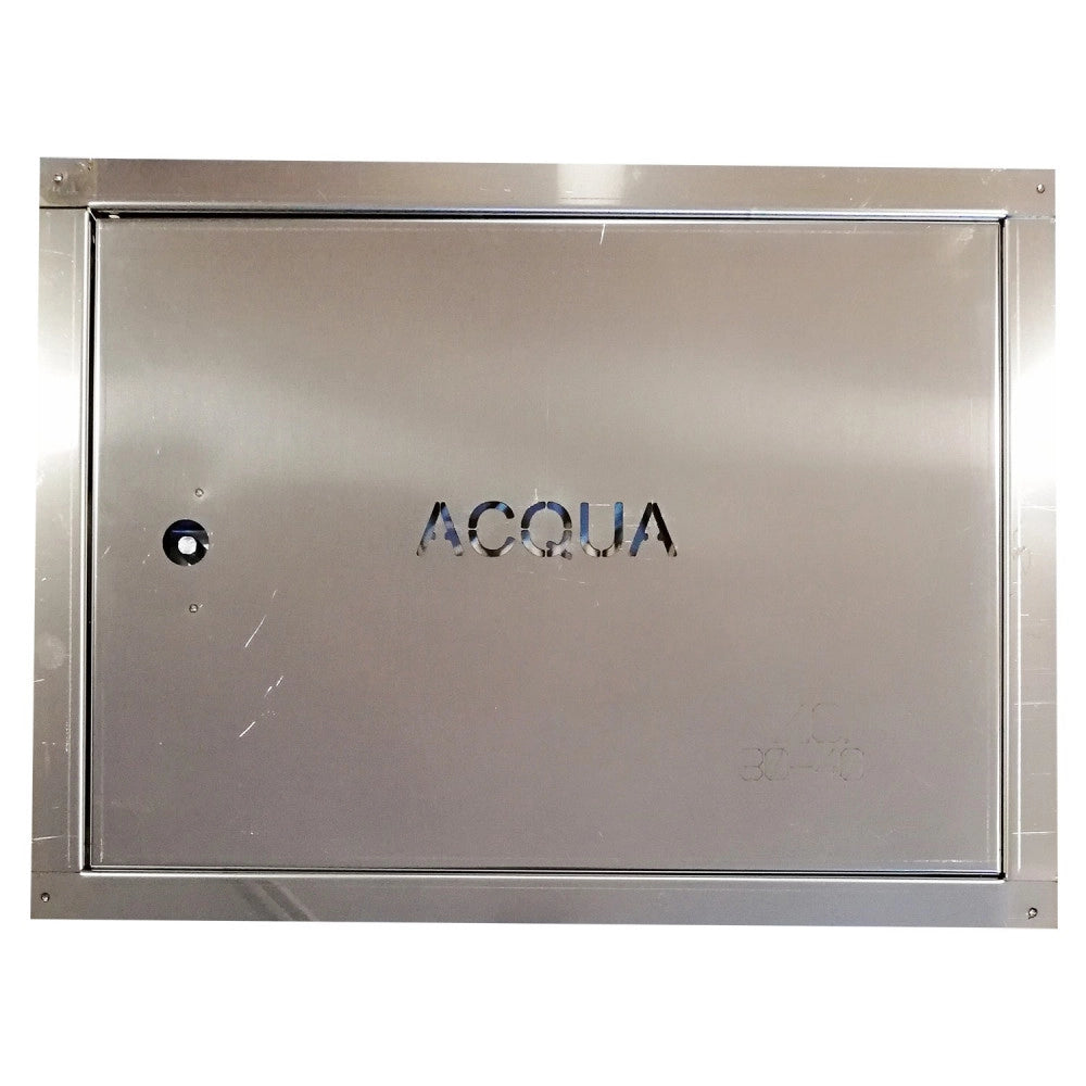 Sportello portello porta inox per chiusura nicchia contatore acqua, scegli se  lc 60 x hc 60 cm ( ln 56 x hn 56 cm )