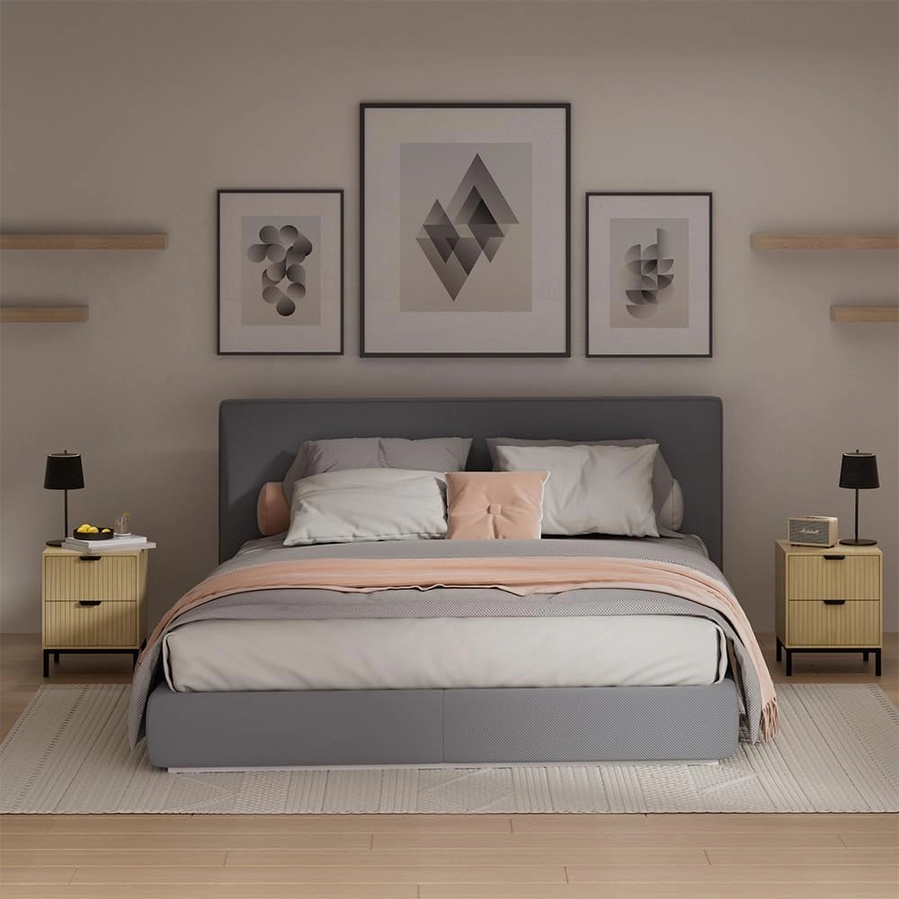 Comodino Lennox, Rovere, 40 x 52 cm Set di 2
