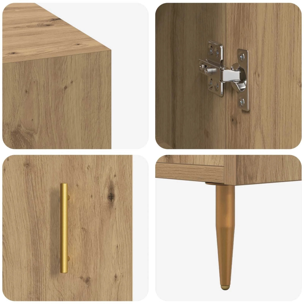 Scrivania rovere artigianale 140 x 50 x 75 cm Legno multistrato 879526