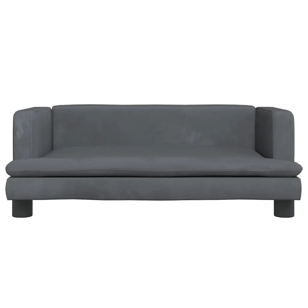 Lettino per Cani Grigio Scuro 80x45x30 cm in Velluto CFW9407452