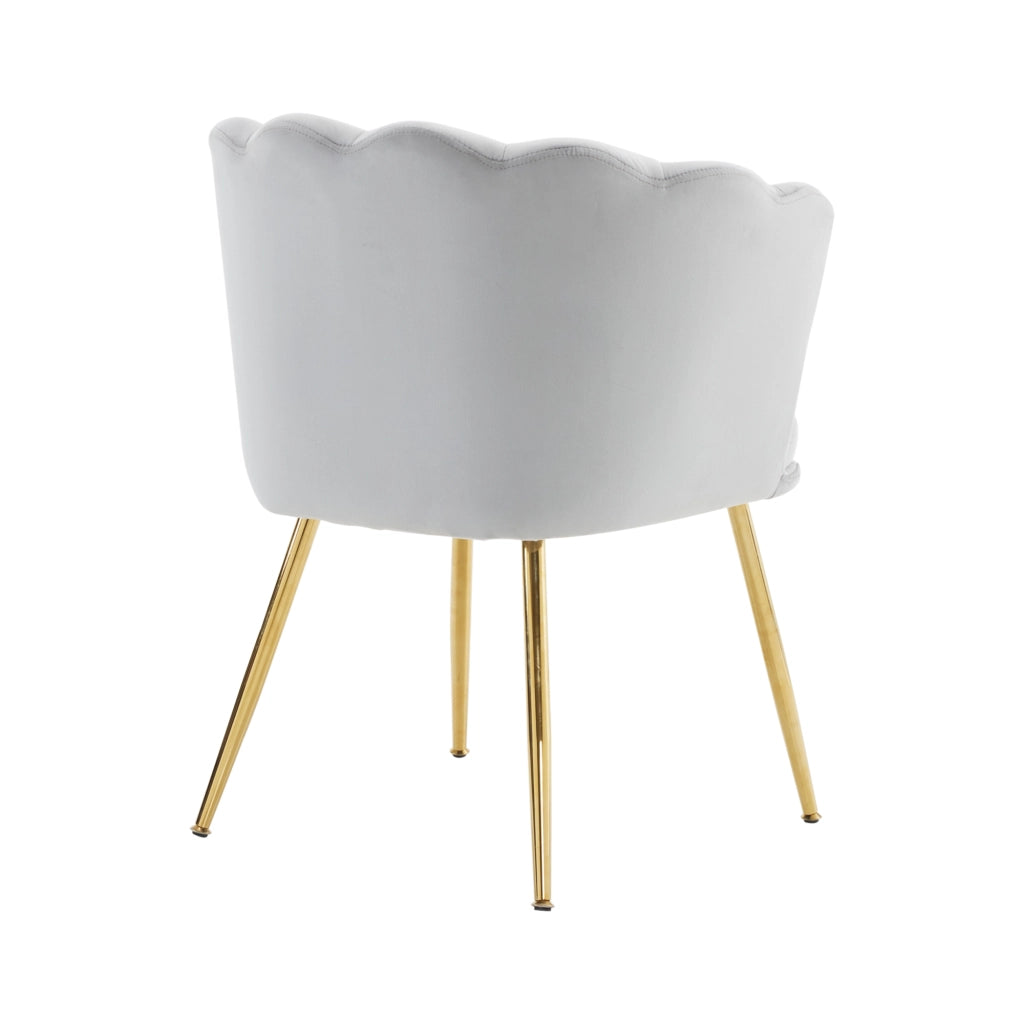POLTRONA da soggiorno in velluto grigio 62x54x43 cm con cuscino