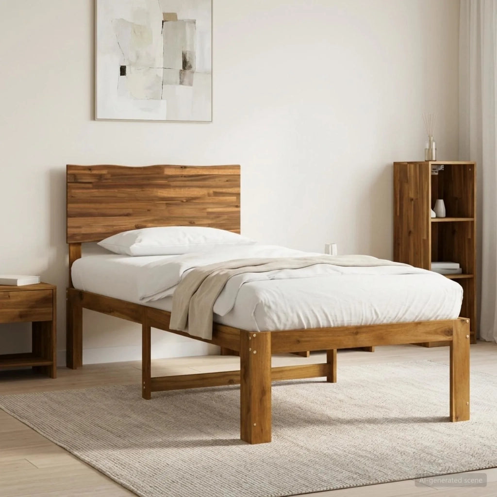 Letto Singolo con Testiera ROSTOCK Naturale 80 x 200 cm 903327