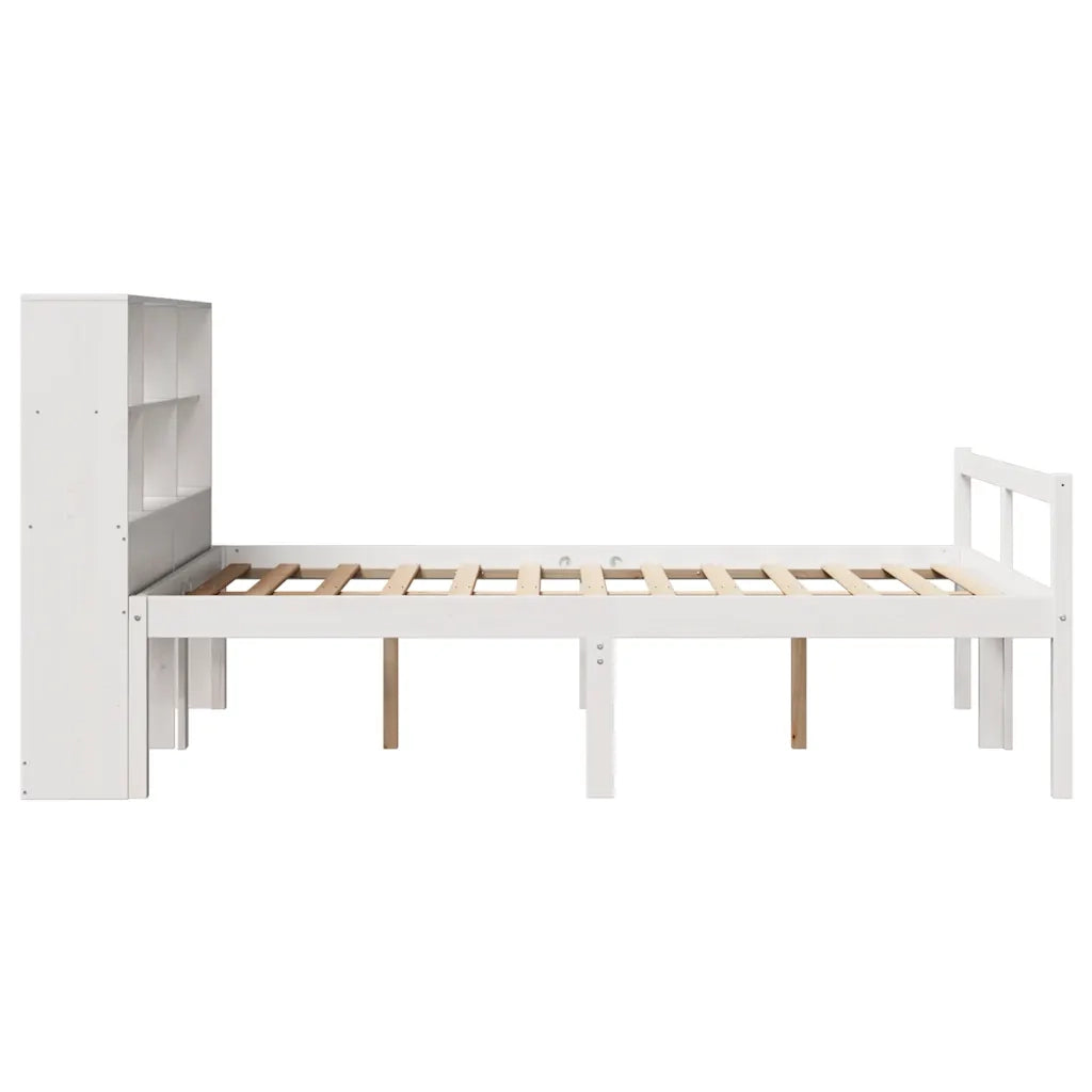 vidaXL Letto Libreria senza Materasso Bianco 140x190 cm Legno di Pino