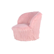 Poltroncina per bambini Nanny in ecopelliccia rosa pastello
