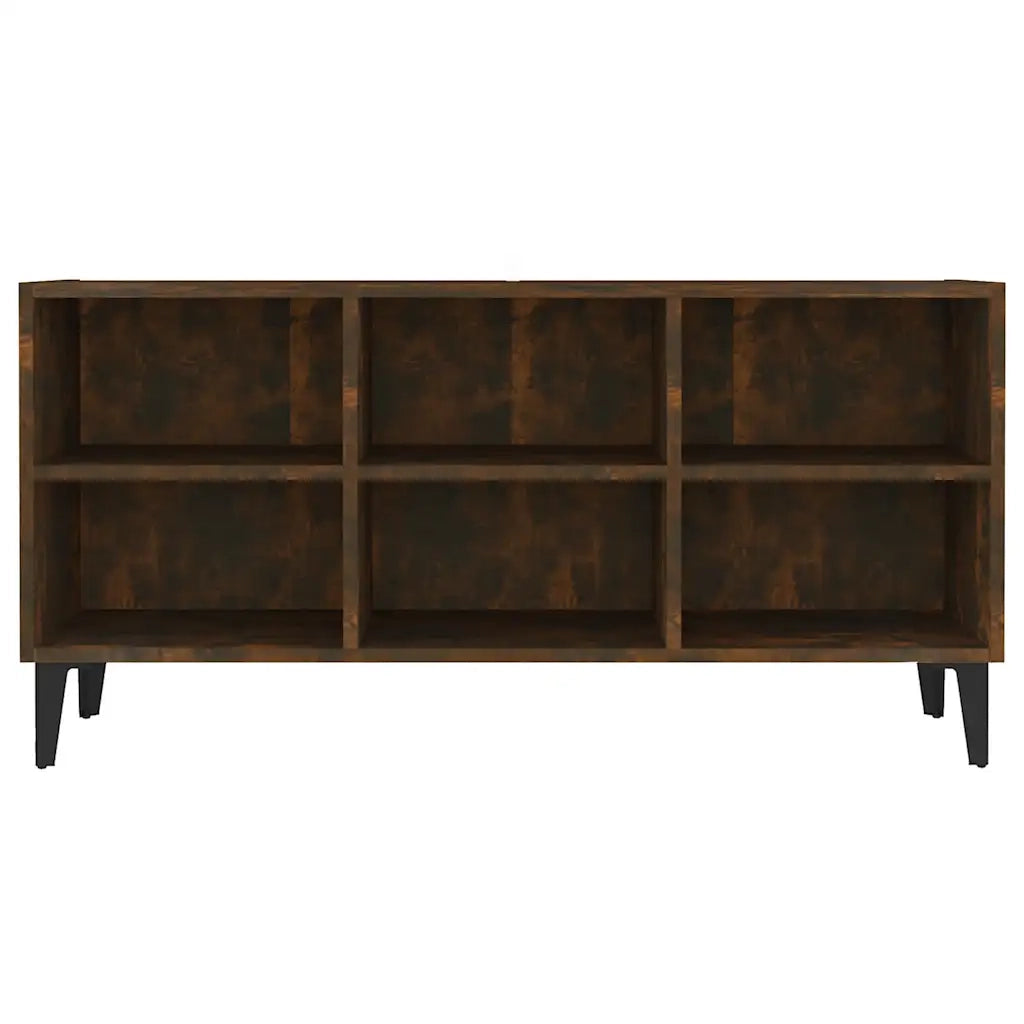 Mobile TV con Gambe in Metallo Rovere Fumo 103,5x30x50 cm cod mxl 13743