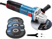 Aspirapolvere da tavolo 1100 W - diametro disco 125 mm - velocità di rotazione 11.800 min-1 - inclusi 2 dischi abrasivi - 2 dischi a lama - 2 dischi a lama per superfici lisce - per lisciare, abrasare e tagliare