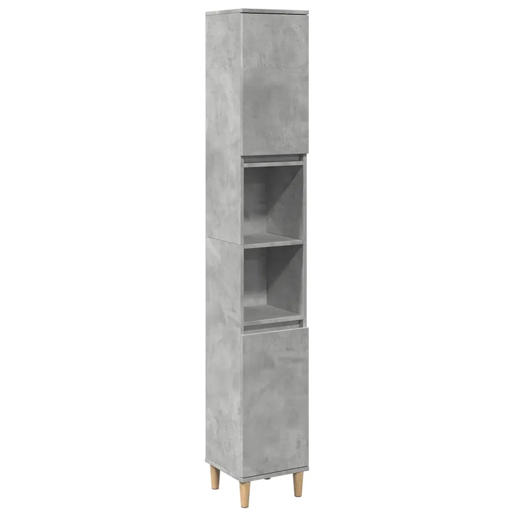 Set Mobili da Bagno 3 pz Grigio Cemento in Legno Multistrato 3324947