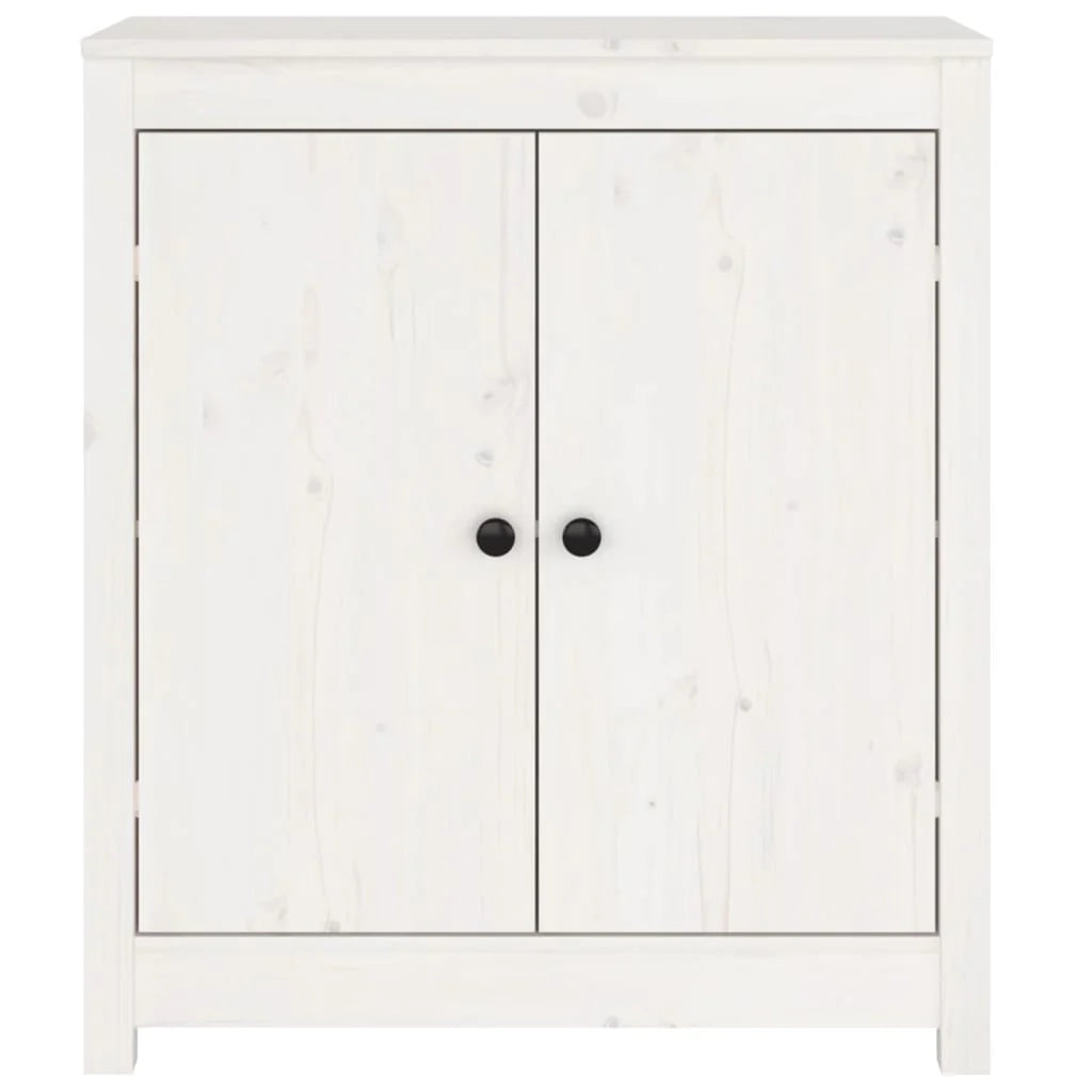 Buffet credenza cassettiera armadio mobile contenitore organizer per cucina soggiorno salotto 70 x 35 x 80 cm legno massello di pino bianco 02_0030494