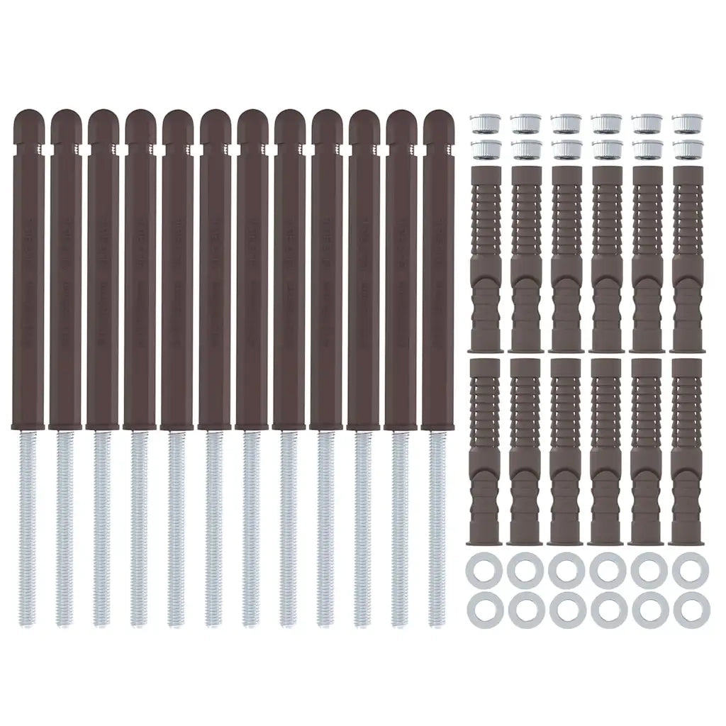 Supporti per Mensole Flottanti 12 pz Beige ?12 x 190 mm CFW8471212