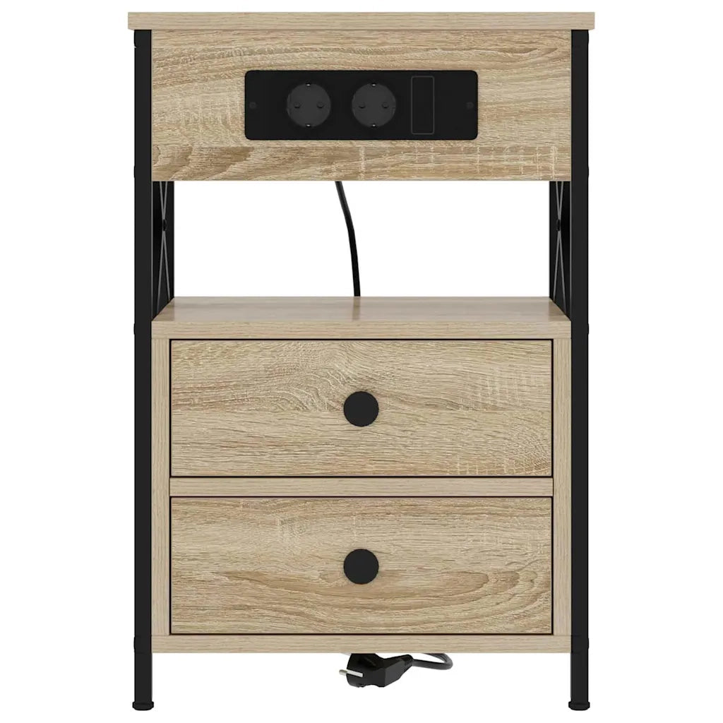 vidaXL Armadio da Notte con cassetto rovere sonoma 40 x 31 x 60 cm