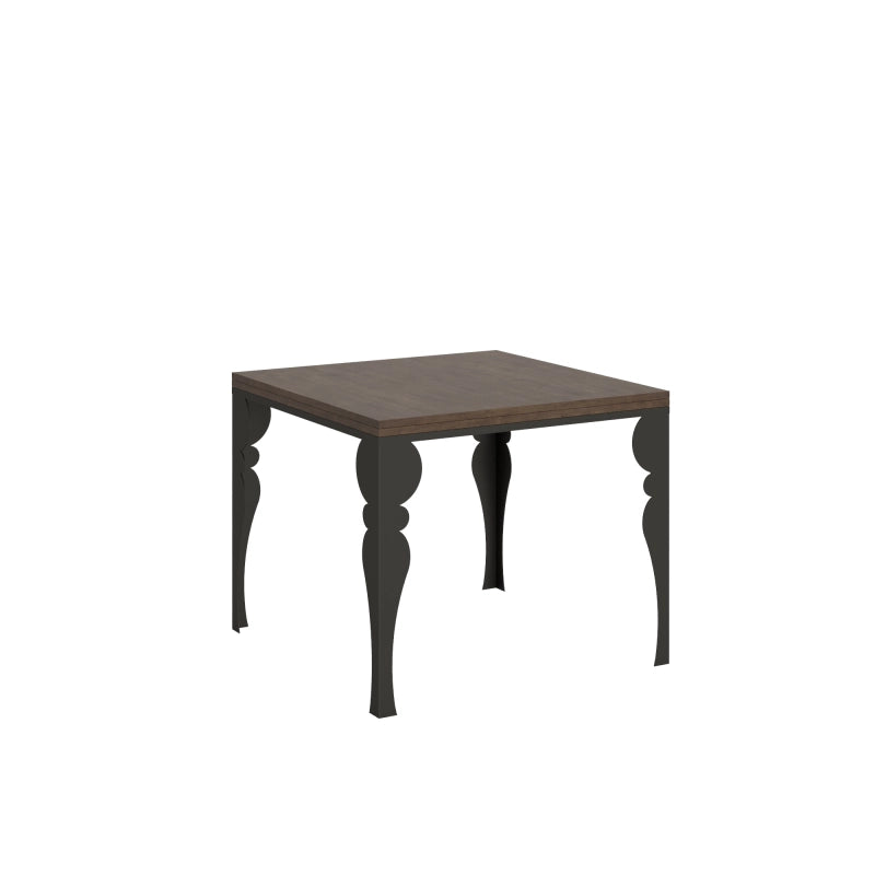Tavolo apribile 90x90/180 cm Paxon Libra telaio Antracite - Noce