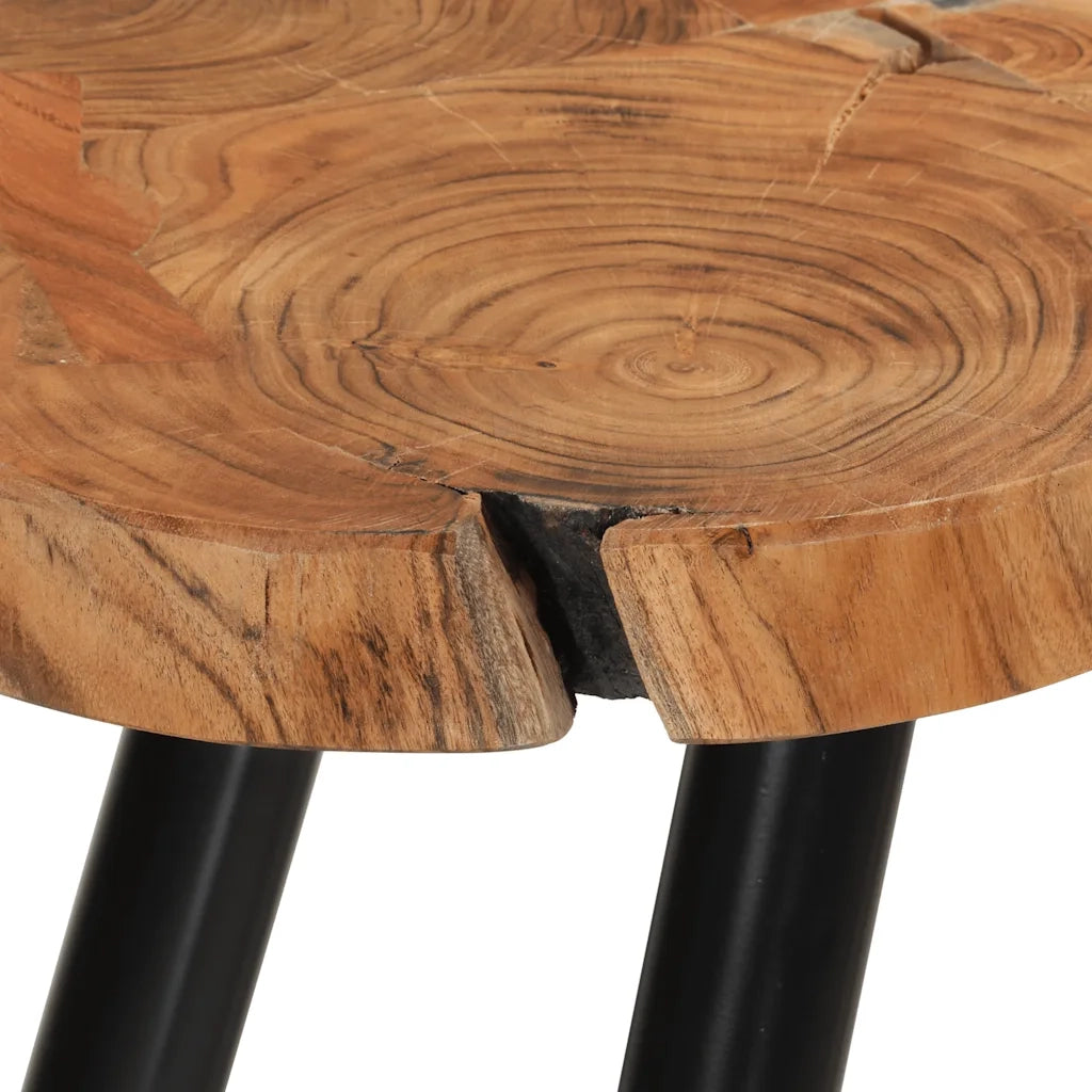 Tavolino da Caffè 35 cm 6 Tronchi in Legno Massello di Acacia 242443
