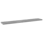 Ripiani per Libreria 4 pz-Scaffale per Libri Grigio Cemento 60x10x1,5cm Multistrato