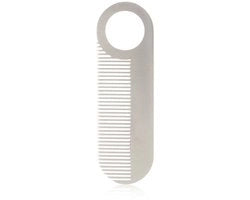 Kam da barba in acciaio inossidabile antistatico 10 cm lungo con setole sottili e flessibili per capelli fini e barba