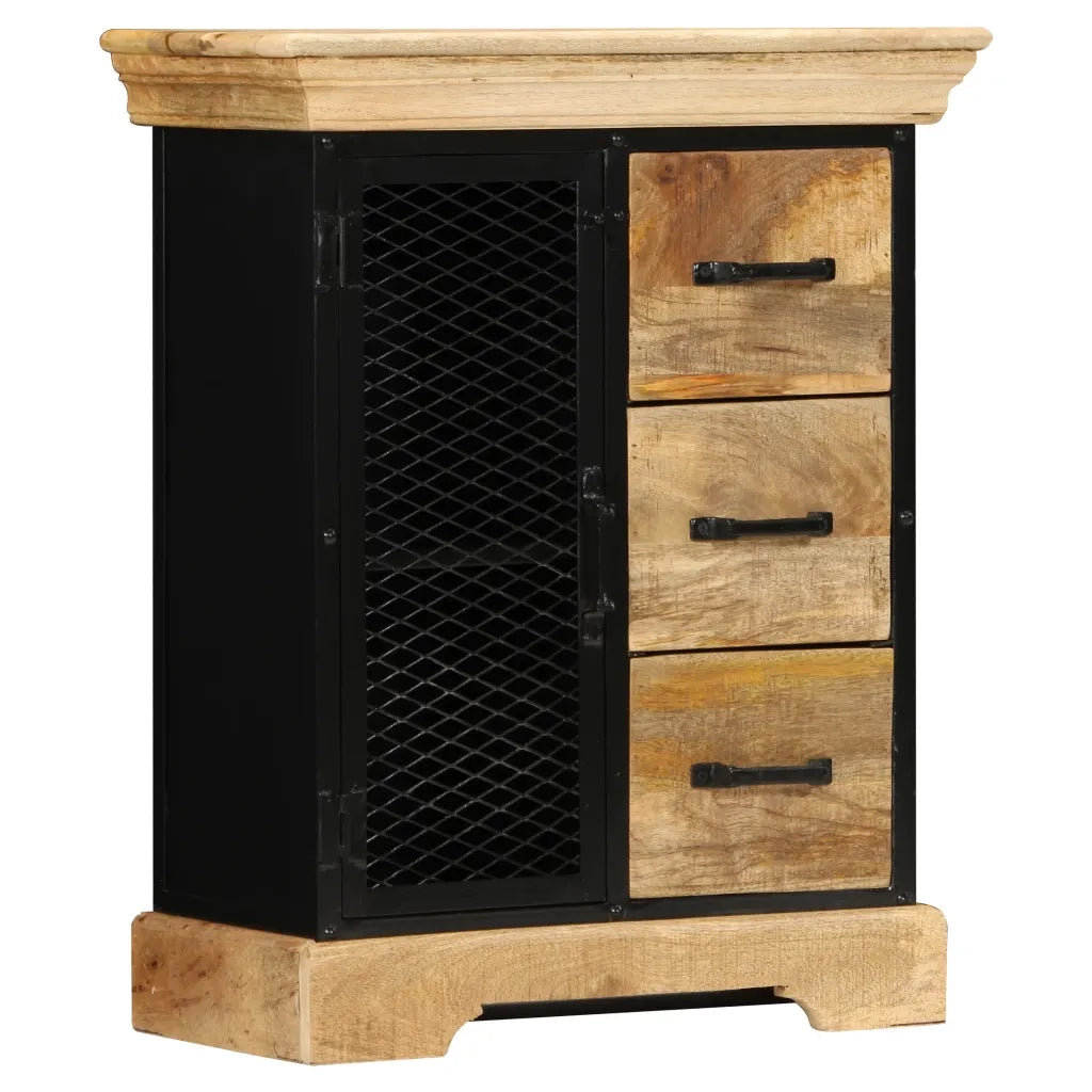 Credenza | Madia | Buffet da pranzo | Armadio da pranzo 60x30x75 cm in Legno Massello di Mango