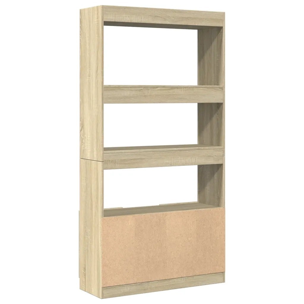 Credenza-Buffet-Armadio da cucina Rovere Sonoma 92x33x180 cm in Legno Multistrato