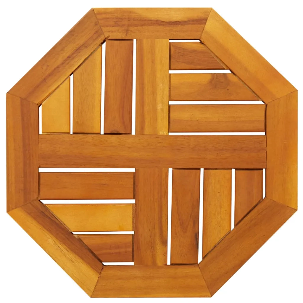Piano per Tavolo 40x40x2 cm Ottagonale Legno Massello di Acacia