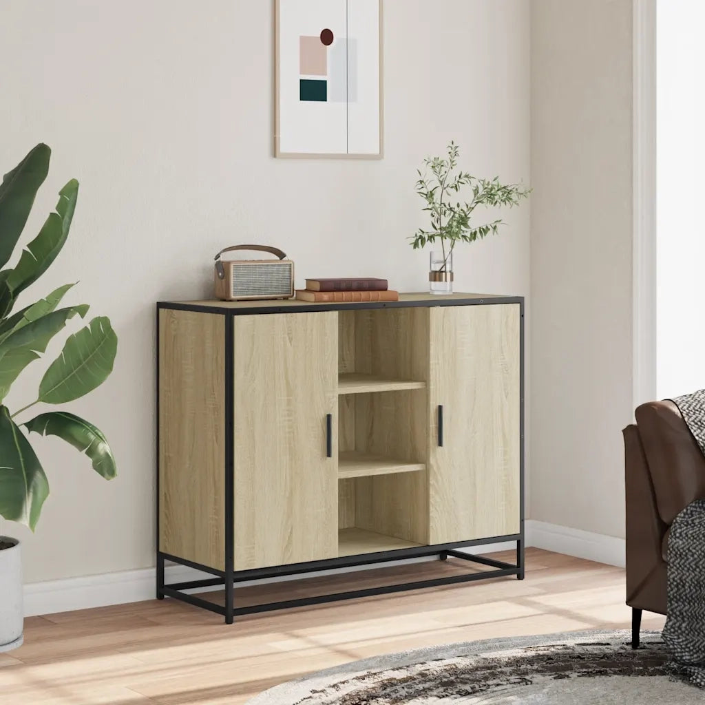 Credenza Rovere Sonoma 92x35x76 cm in Legno Multistrato 849015
