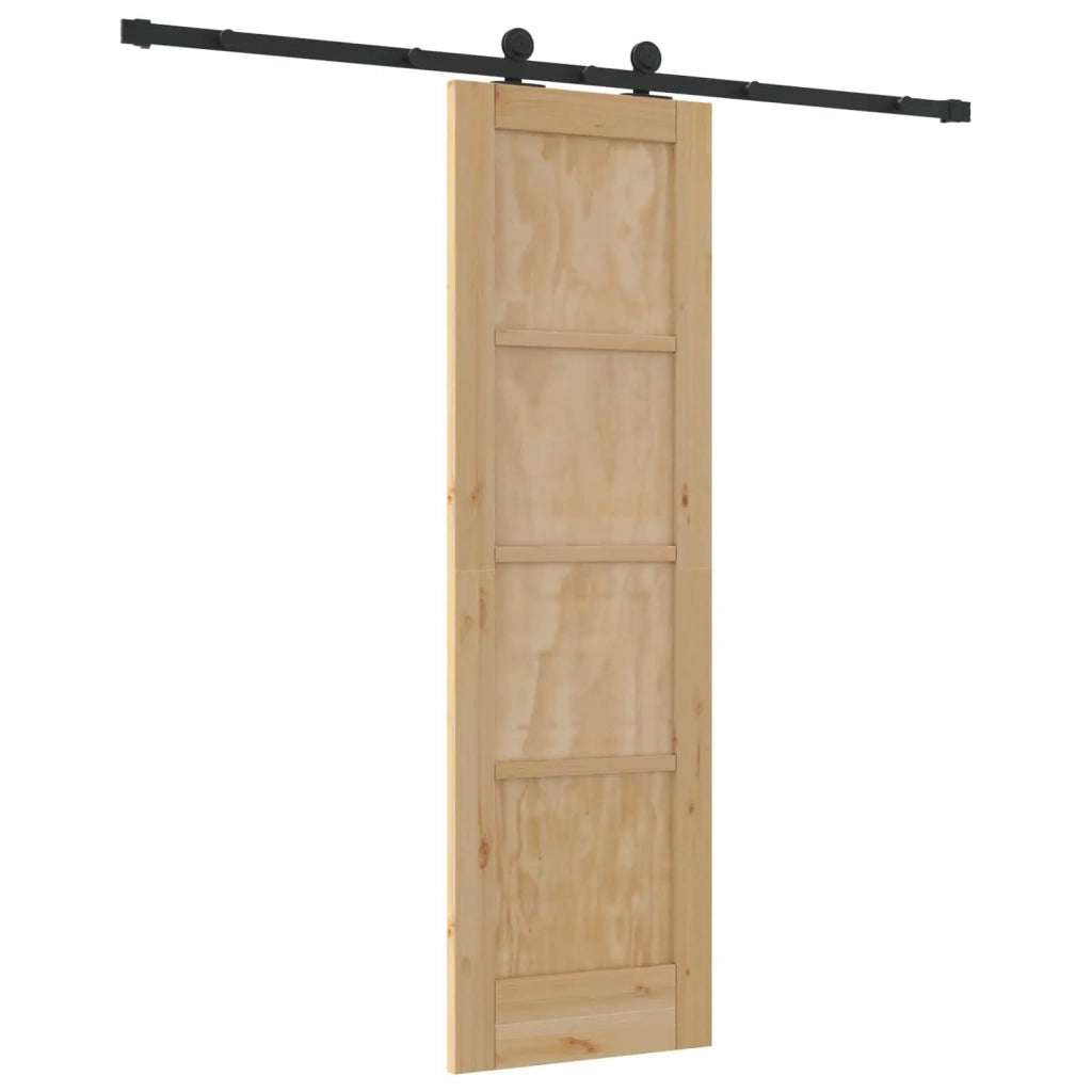 Porta scorrevole Naturale e Nero 61 x 198,5 cm