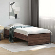 Giroletto Rovere Marrone 90x190 cm Legno Multistrato e Metallo