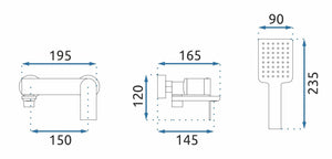 Rubinetto Da Vasca Rea Storm Brush Copper
