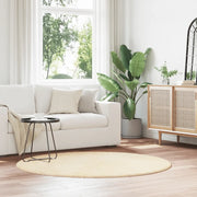 Tappeto Shaggy a Pelo Lungo NAVARRA Crema 160x160 cm poliestere