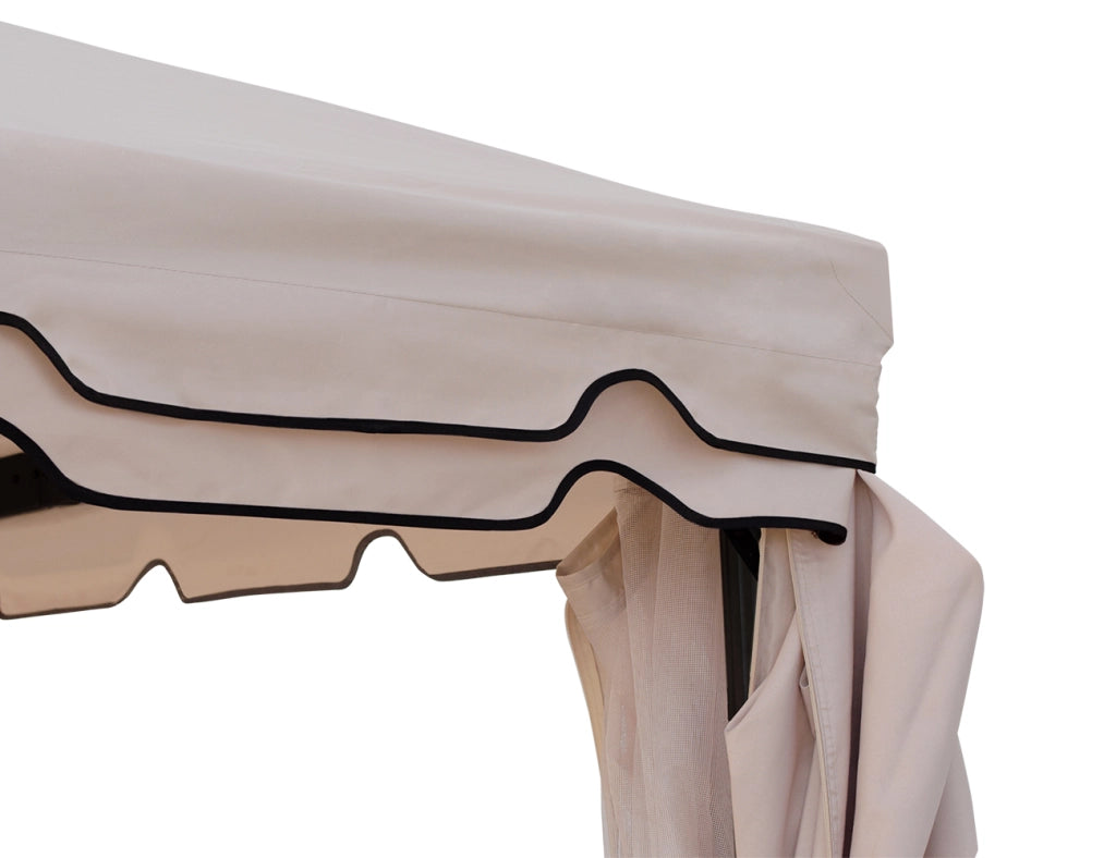 Gazebo da giardino 3×3 con zanzariera - Santiago - Colore: Ecrù - GA13SAPAC-3.3