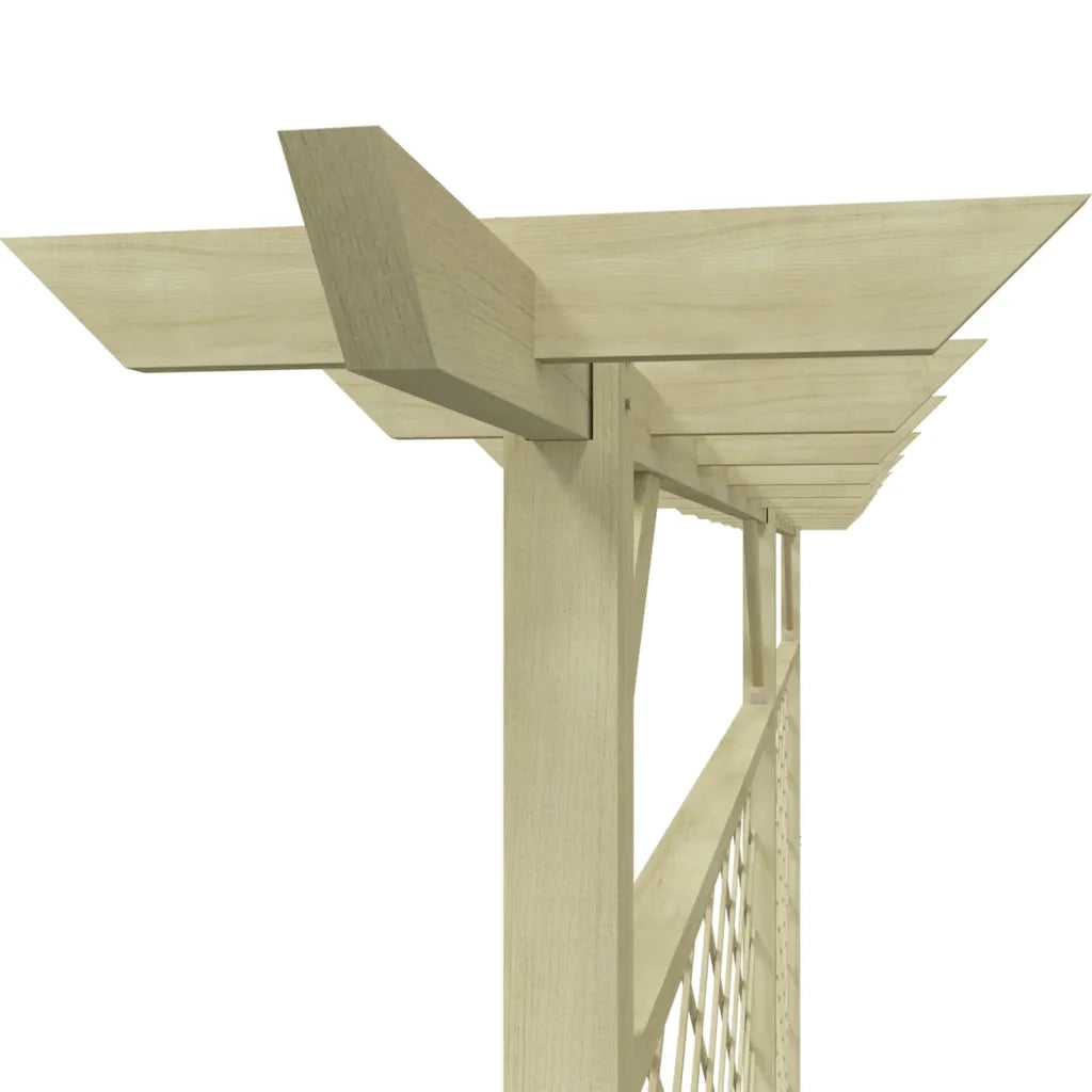 Recinzione di Lattice con Pergolato per Giardino in Legno 41726