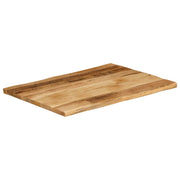 vidaXL Piano Tavolo Bordi Vivi 70x60x3,8cm Legno Massello Mango Grezzo