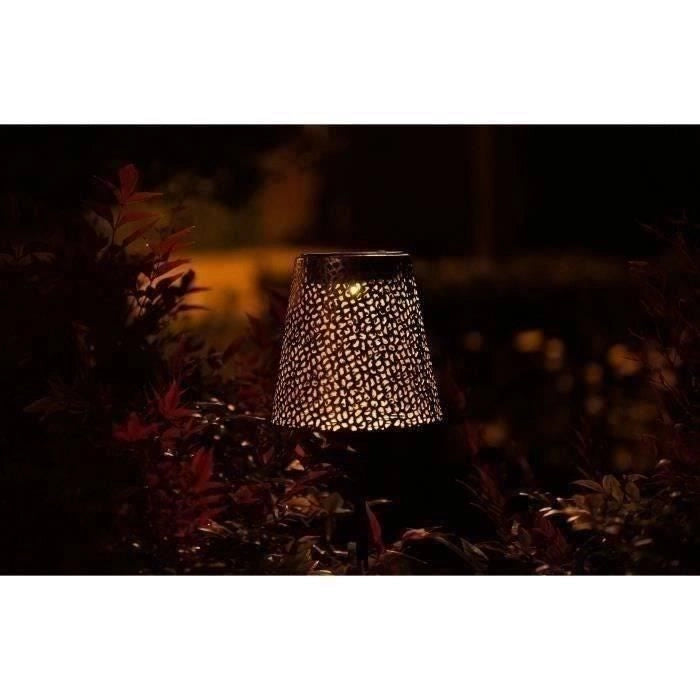 Lampada solare - GARDEN ID Gold - 12 h70 cm - Autonomia 6-8 ore - Piede stabilizzatore - Tasto on/off - Senza cablaggio - Batteria AAA.