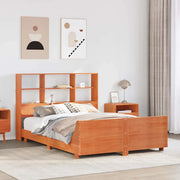 Letto senza Materasso-Struttura Letto Marrone Cera 140x190 cm in Legno di Pino 588125