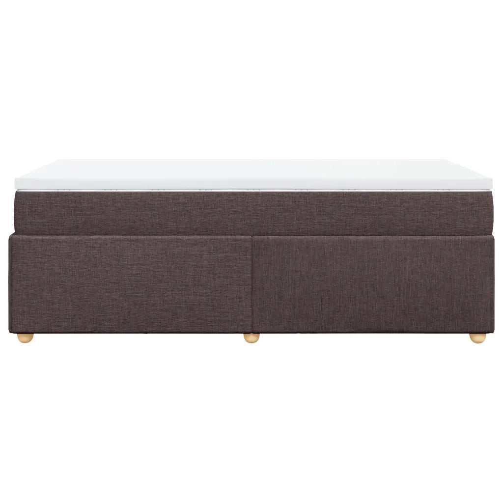 Giroletto a Molle con Materasso Marrone Scuro 90x200 cm Tessuto 3285348