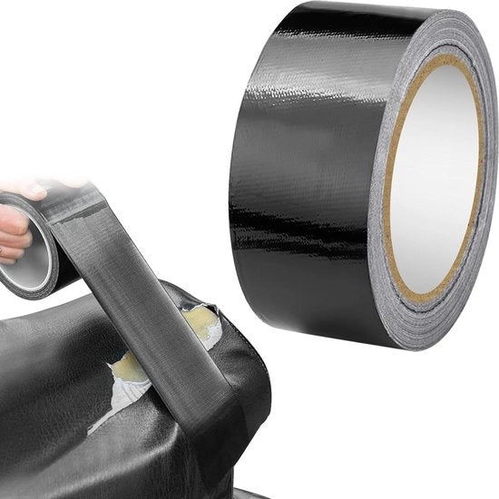 Telaio di riparazione in nastro 10m-5cm impermeabile - Copertura di riparazione per barche - Nastro di riparazione per vele in tela - Pannelli neri - assortimento professionale.