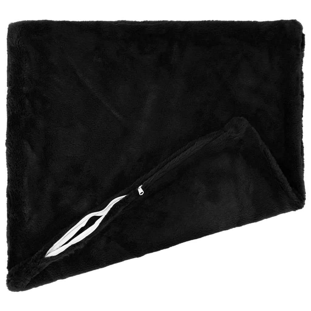 Federa 2 pz HEERLEN Nero 45 x 45 cm Pelliccia di Coniglio Finta 910711