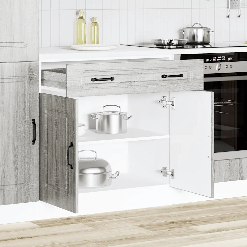 Base da Cucina Kalmar Grigio Sonoma in Legno Multistrato