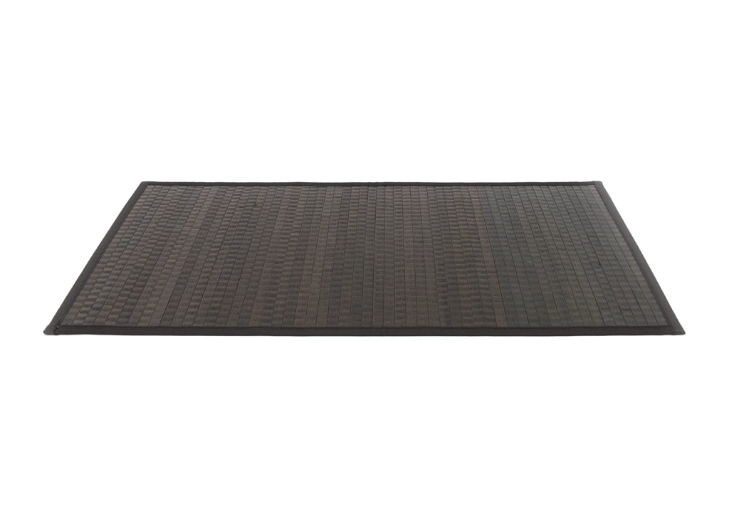 Tappeto Bamboo Antiscivolo In Tinta Unita Cucina Salotto - 55x95 - Marrone