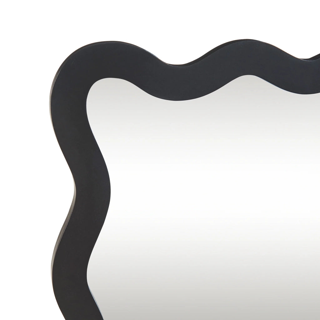 Specchio decorativo moderno da parete 90 x 60 cm nero 03_0010180