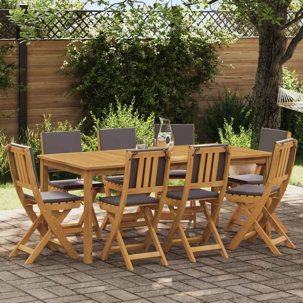 Sedie Bistro da Giardino 8 pcs Grigio Scuro 38 x 46 x 85 cm