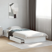 Giroletto con Cassetti Bianco 75x190 cm in Legno Multistrato 3280713